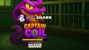 Tampilan visual laboratorium steampunk dalam slot Captain Coil dengan simbol eksperimen.